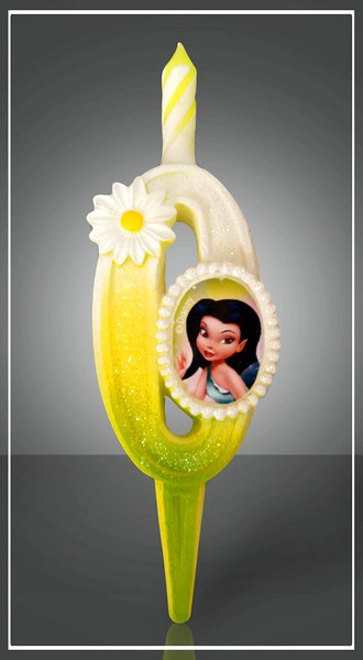 Свеча тортовая цифра "Фея" 0 / Disney