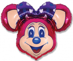 Шар Фигура, Супер Лолли Маус (фуксия) / Lolly Mouse Super (в упаковке)
