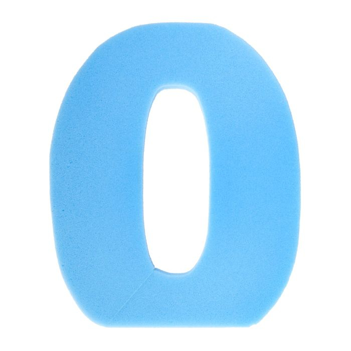 Цифра Неон Синяя "0" (поролон)