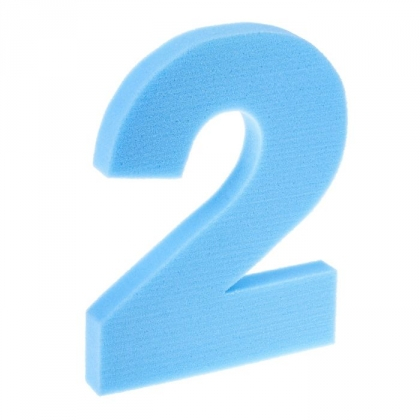 Цифра Неон Синяя "2" (поролон)