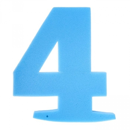 Цифра Неон Синяя "4" (поролон)